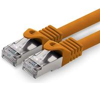 1,0 m - orange - 1 pièce câble réseau CAT.7 câble patch SFTP PIMF LSZH câble Gigabit Lan 10 Gb s câble brut cat7 avec connecteur RJ45 Cat6a compatible avec CAT5 CAT6 cat7 cat8