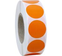1 000 Étiquettes Rondes Autocollantes En Papier Naturel, Orange 2,5 Cm