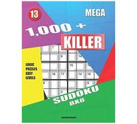 1,000 + Mega Sudoku Killer 8x8: Logic Puzzles Easy Levels (Killer Sudoku)