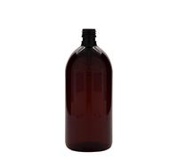 1 000 ml flacon médical en PET, brun, plastique, ouverture : PP 28