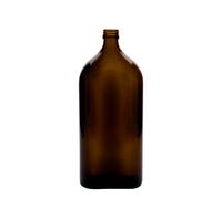 1 000 ml flacon médical Meplat, ovale, en verre, brun, ouverture : PP 28