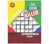 1,000 + Sea Jigsaw Killer Sudoku 8x8: Logic Puzzles Hard Levels: 55