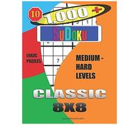 1,000 + Sudoku Classic 8x8: Logic Puzzles Medium - Hard Levels (Daily Sudoku)