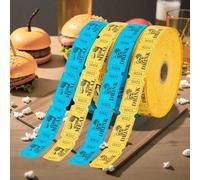 1 000 tickets de repas consécutifs, billets de tombola avec motif REPAS et icône BOISSON | Pour événements, remises de prix de classe, soirées cinéma, prix, fournitures d'événement, matériaux résistan