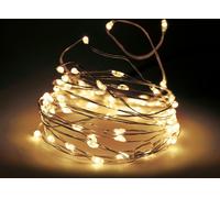 1.01 Guirlande lumineuse filaire 40 LED - blanc chaud - Intérieur + Extérieur