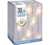1.03 Rideau LED avec 30 étoiles - 90x 120 cm - avec prise de courant pour l'intérieur