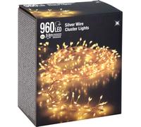1.03 Silver Wire CLUSTER Lights - 960 LED / 9,6 m