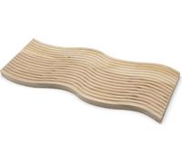1.05 Plateau décoratif en bois incurvé avec rainures - env. 39 x 17 cm - pin naturel massif