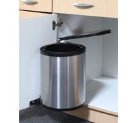 Spetebo Poubelle encastrable en acier inoxydable 12 l