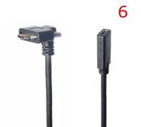 1.0M 6 Double verrouillage à vis USB 3.1 type-c mâle à mâle, mâle à femelle avec trou de vis de montage sur panneau, câble de caméra industrielle