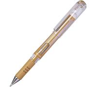 1.0mm Tip Hybrid Gel Grip Dx Metallic Gold Ink Pen With Chunky Barrel - Gold