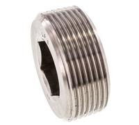 1 1/2'' Acier inoxydable Bouchon de fermeture avec Hexagone intérieur sans collier 40 Bar