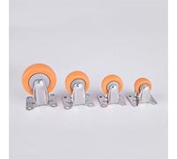 1/1.25/1.5/2 Inch Furniture Casters Wheels Orange Swivel Castor Trolley Castors 1pc(B,1.0 inch)