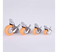 1/1.25/1.5/2 Inch Furniture Casters Wheels Orange Swivel Castor Trolley Castors 1pc(E,1.0 inch)