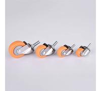 1/1.25/1.5/2 Inch Furniture Casters Wheels Orange Swivel Castor Trolley Castors 1pc(F,1.0 inch)