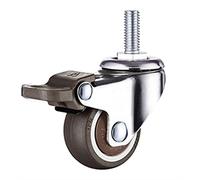 1 1.25 1.5 2 Inch Furniture Casters Wheels Swivel Castor Trolley Caster with Brake 1Pcs Casters(E-brake,2 inch)