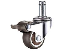 1 1.25 1.5 2 Inch Furniture Casters Wheels Swivel Castor Trolley Caster with Brake 1Pcs Casters(G-brake,1.25 inch)