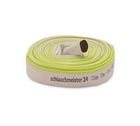 Ø 1 1/4" - 32 mm, 20 m - Tuyau plat synthétique, blanc avec vert, 10 bar, -20 °C à +60 °