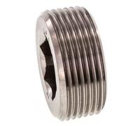 1 1/4'' Acier inoxydable Bouchon de fermeture avec Hexagone intérieur sans collier 40 Bar