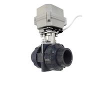 1-1/4“ Electric Automated Ball Valve PVC True Union DN32 Motorized Valve 2/3/5/7 control wires IP67 CE certifed metal gears(GLUE END(40MM)_DC12V_CR501)