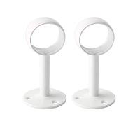 1 1/4 "support de tringle à rideau de salle de bain, support de montage au plafond de tringle à rideau, fente de support d'extrémité de tringle de placard, paquet de 2