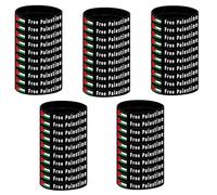 1/10/20/50 bracelets de Palestine gratuits, Save Gazas Arabic Freedom for Palestiniens, bracelets réglables en caoutchouc de silicone (50 pièces)