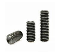 1/10/50 pcs M1.6 M2 M2.5 M3 M3.5 M4 M5 M6 M8 À M16 Noir Grade 12.9 en Acier Hexagonal Socket Cup Point Grub Bolt Set Vis(8mm,50pcs M6)