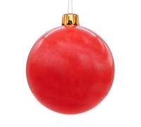 1.10 Boule de Noël gonflable XXL - env. Ø 45 cm - Intérieur et extérieur - Couleur : rouge