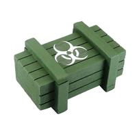 1/10 échelle RC Crawler Aiche de Voiture Boîte Accessoires décoratifs en Bois compatibles avec Les pièces Yikong et Trx6(Green A)