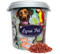 Lyra Pet® 5 kg de Cubes de Canard avec Poisson + Seau de 30 L | Friandise à mâcher de Canard & Poisson | Friandise idéale pour récompenser & entraîner | Friandise également pour Chiots & Chiens âgés
