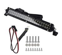 1/10 LED Roof Light Bar for RC Crawler, Sturdy Aluminum Alloy Material, Easy Installation, Super Bright 44 LED Lights, Control Switch Line Included, Suitable for AXIAL SCX10, Traxx