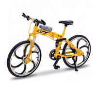 1:10 Mini Vélo Jouet，Modèle de Mini vélo de Jaune，Cycliste Miniature Jouet，Velo Miniature， Modèle de Vélo de Doigt，Alliage Mini Doigt vélos modèle，Simulation vélo