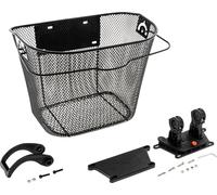 1.10 Panier vélo métallique Klick-Fix - env. 34x25x26 cm - Panier vélo pour le guidon