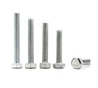 1-10 pcs M4 M5 M6 M8 M10 M12 Vis En Acier Au Carbone Galvanisé Filetage Métrique Hexagonal Boulons à Tête Extérieure (12 mm, M6 5 pcs)