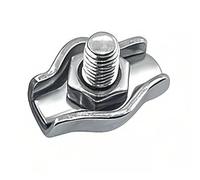 1-10 pièces En Acier Inoxydable Câble Clips Simple/Double Poignées Serre-câbles Mandrin Serrure M2-M8 Fil Matériel Fixation(Single clip-M3-10pcs)