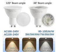 1-10 pièces Foco GU10 ampoule de projecteur AC220V 110V éclairage LED 3W 5W 6W 7W 8W 9W peut remplacer la lampe halogène 50W Lampara Led AC220-240V