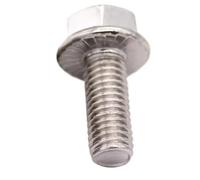 1/10 Pièces M5 M6 M8 M10 M12 A2-70 304 Acier Inoxydable GB5787 Tête Hexagonale Avec Vis À Bride Dentelée Boulon(55mm,10pcs M8)