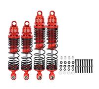 1/10 RC Amortisseur Amortisseur, 4 Pièces RC Métal Avant et Arrière Amortisseur Amortisseur RC Voiture Accessoire de Remplacement Compatible pour TRAXXAS/Slash 1/10 Voitures RC(Rouge)