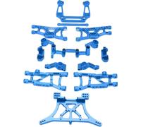 1/10 RC Bras de suspension avant arrière, kit de pièces en alliage d'aluminium, compatible avec TRAXXAS SLASH 2WD, bleu