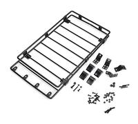1/10 RC Galerie de Toit, Bagages de galerie de Toit en métal pour 1/10 pour Modèle de Voiture Rc, 226mm Cadre Supérieur, 256mm Cadre Inférieur(Noire)
