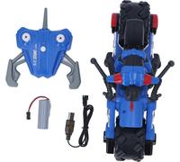 1/10 RC moto jouet télécommande drift stunt moto pour les enfants de plus de 6 ans bleu