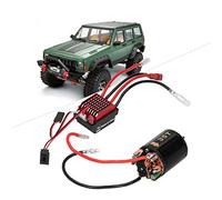 1/10 RC Motor ESC, 540 Brushed Motor 35T 45T 55T avec 360A ESC Combo, 1/10 Electric RC High Speed Controller T Plug Accessoire Fit for Tamiya 1/10 RC Racing Car Truck(55T)