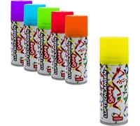1.10 serpentins en aérosol 100ml en pack de 6 - 6 couleurs - aérosol (6er)