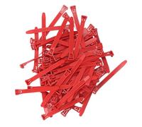 1~100 Bandes de Jambes de volaille de Style Zipper numérique Identification des étiquettes de Jambe réutilisables Bandes d'identité adaptées aux canks Chicks Poulets Pigeons (Rot)