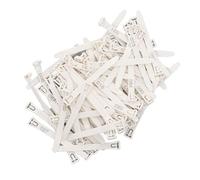 1~100 Bandes de Jambes de volaille de Style Zipper numérique Identification des étiquettes de Jambe réutilisables Bandes d'identité adaptées aux canks Chicks Poulets Pigeons (Weiß)