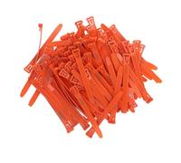 1~100 Bandes de Jambes de volaille de Style Zipper numérique Identification des étiquettes de Jambe réutilisables Bandes d'identité adaptées aux canks Chicks Poulets Pigeons (Orange)