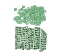 1-100 Numéro étiquette D'oreille De Mouton En Plastique étiquette D'oreille D'animal étiquette D'identification D'animal étiquette D'oreille Pour Chèvre Mouton Cochon(Vert)
