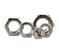 1-100 pièces 304 A2 écrou hexagonal en acier inoxydable for M1 M1.2 M1.4 M1.6 M2 M2.5 M3 M4 M5 M6 M8 M10 M12 M16 M20 M24 boulon à vis(M1.6 (10pcs))