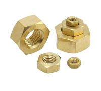 1-100 pieces Hexagonal nut in solid brass and copper for screws M1.4 - M4 M5 M6 M8 M10 M12 M14 M16 M18 M20(M3 (100PCS))