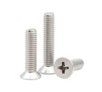 1-100 Pièces M4-M10 Vis à machine à tête fraisée fendue cruciforme en acier inoxydable, M5x11mm(50 pièces)